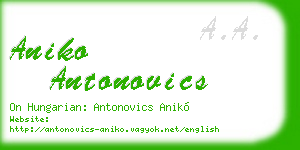 aniko antonovics business card